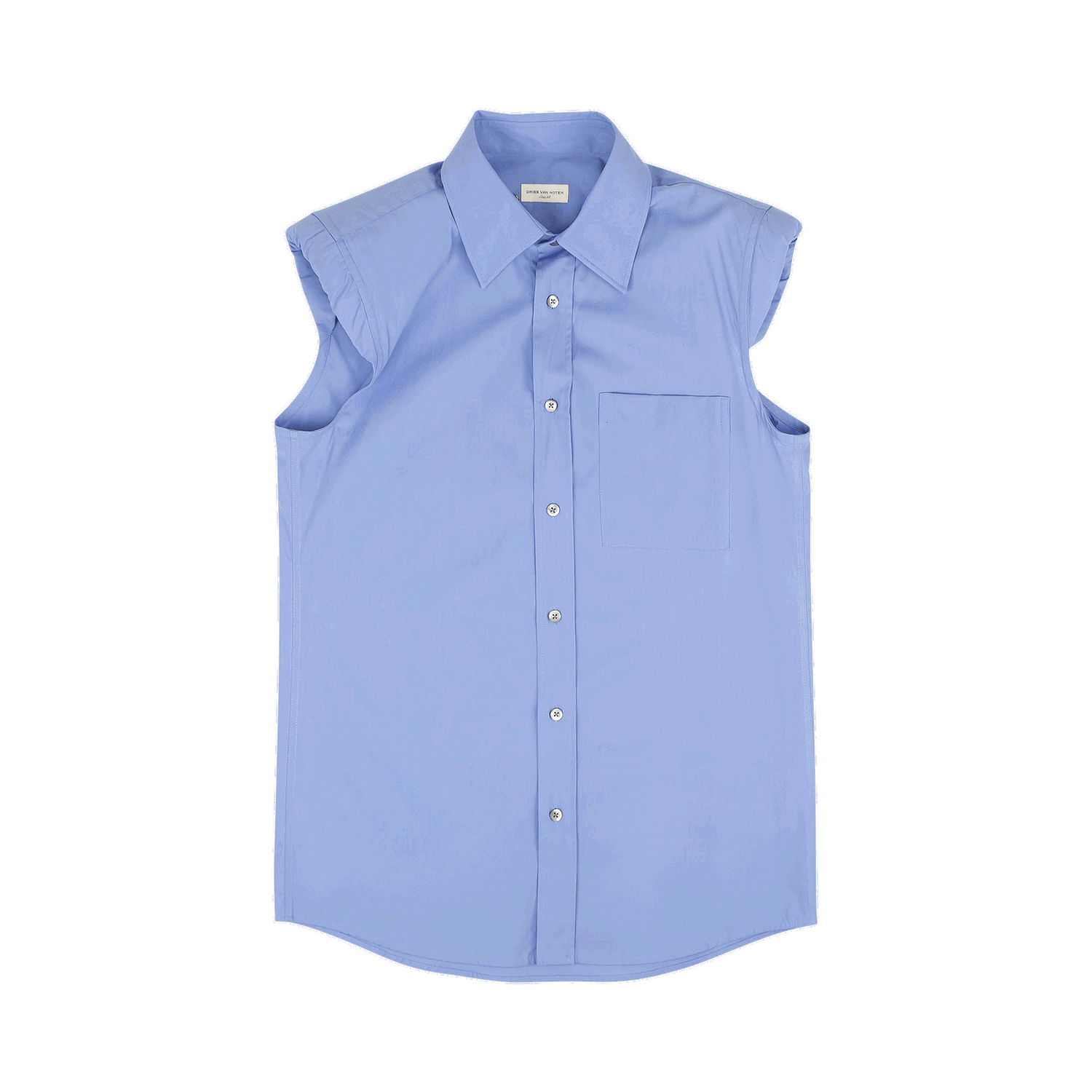 Skjorte Dries Van Noten Casual Padded Sleeveless Shirt Blå | 95 DVN 1052, 0
