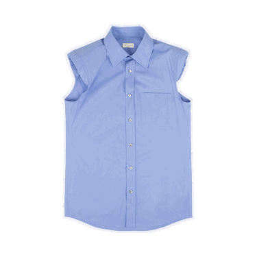 Skjorte Dries Van Noten Casual Padded Sleeveless Shirt Blå | 95 DVN 1052, 0