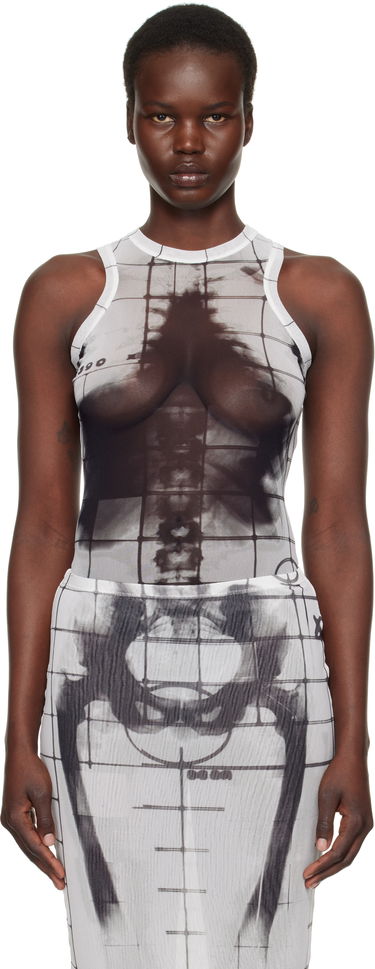 Kjole Jean Paul Gaultier Jean Paul Gaultier 'The Squeletor' Printed Bodysuit Hvid | 25/33-F-BD058-T580-0100, 0