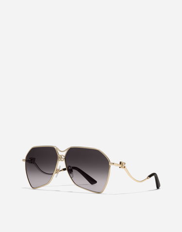 Solbriller Dolce & Gabbana Dg Filo Geometric Metal-Frame Gradient Lens Sunglasses New Arrivals Onesize Metalisk | VG2326VM2799V000, 1
