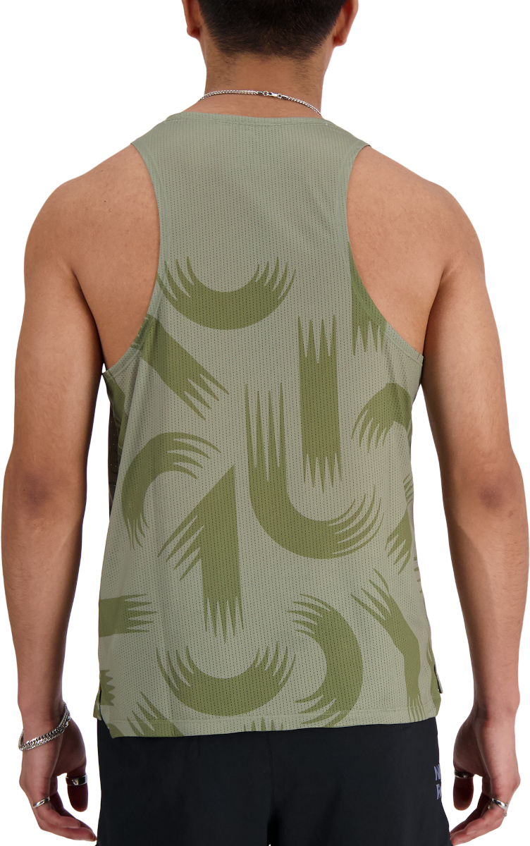 Tanktop New Balance London Edition Printed Athletics Run Singlet Grøn | mt41297d-dek, 1