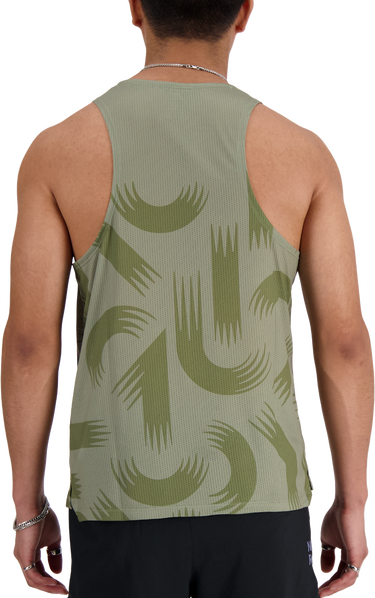 Tanktop New Balance London Edition Printed Athletics Run Singlet Grøn | mt41297d-dek, 1