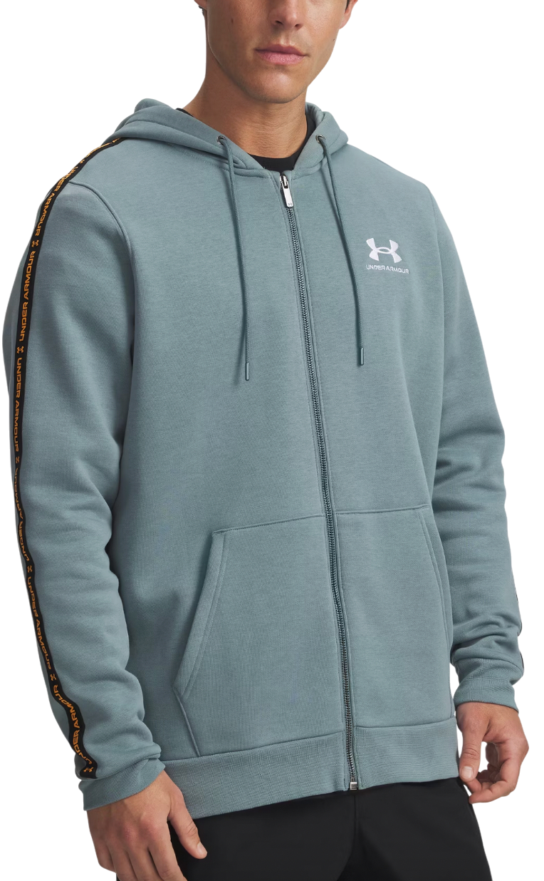 Sweatshirt Under Armour Icon Fleece Full Zip Hoodie with Taping Turkis | 1390298-587, 0