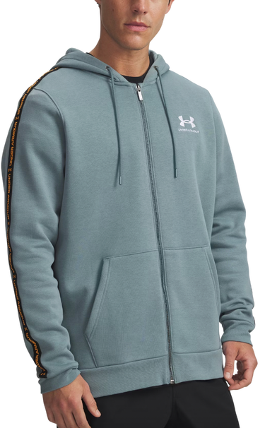 Sweatshirt Under Armour Icon Fleece Full Zip Hoodie with Taping Turkis | 1390298-587, 0