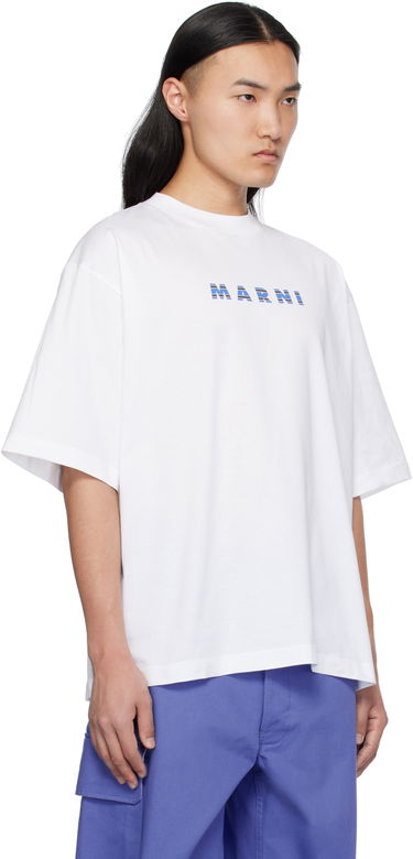 T-shirt Marni Marni Crewneck Logo T-Shirt Hvid | HUMU0223HP USCX51, 1
