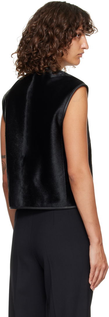 Vest Loulou de Saison Loulou de Saison Ampas Pony-Effect Leather Vest Sort | AMPAS, 2