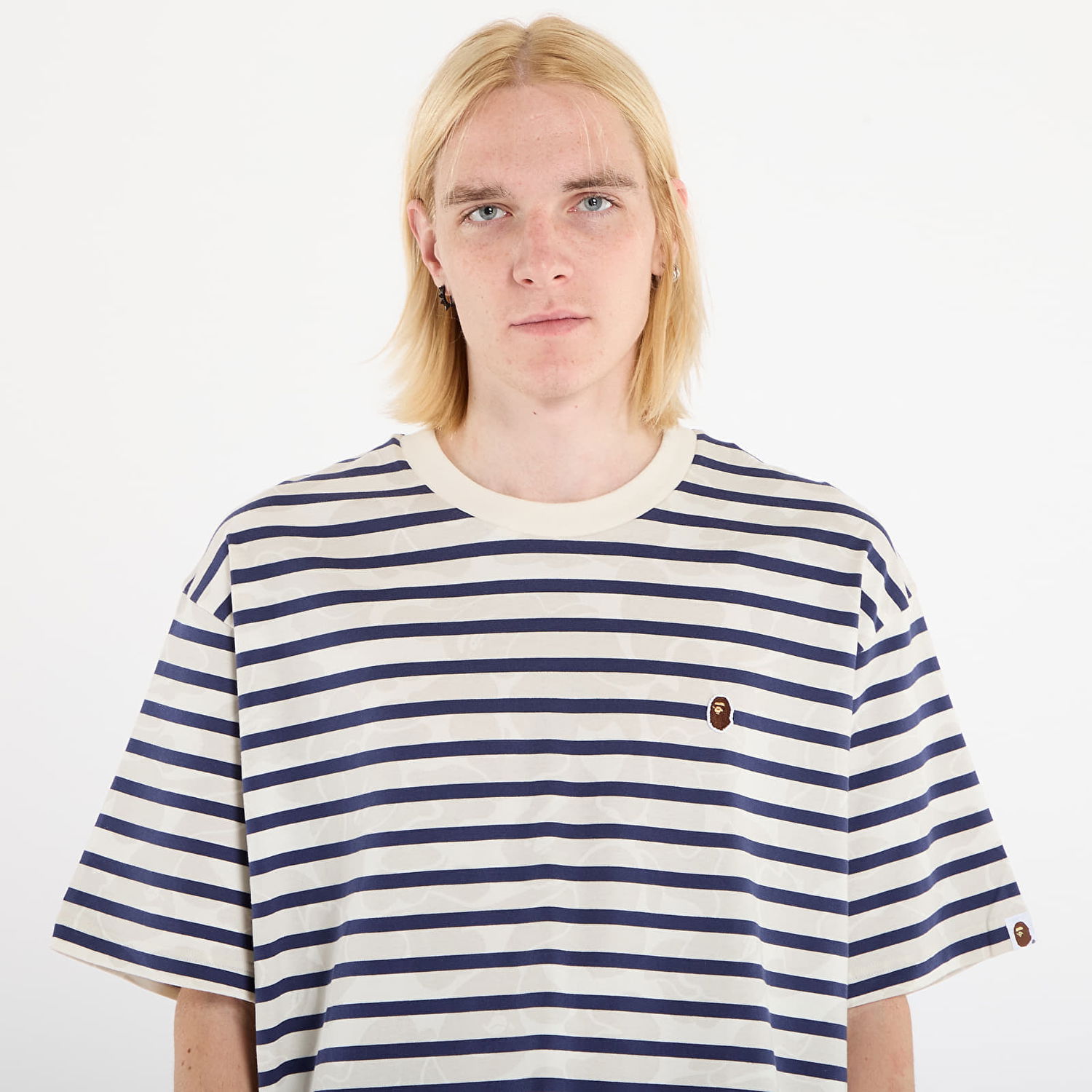 T-shirt BAPE Solid Camo Stripe One Point Relaxed Fit T-Shirt Flerfarvet | 001CSL801305MIVY, 1