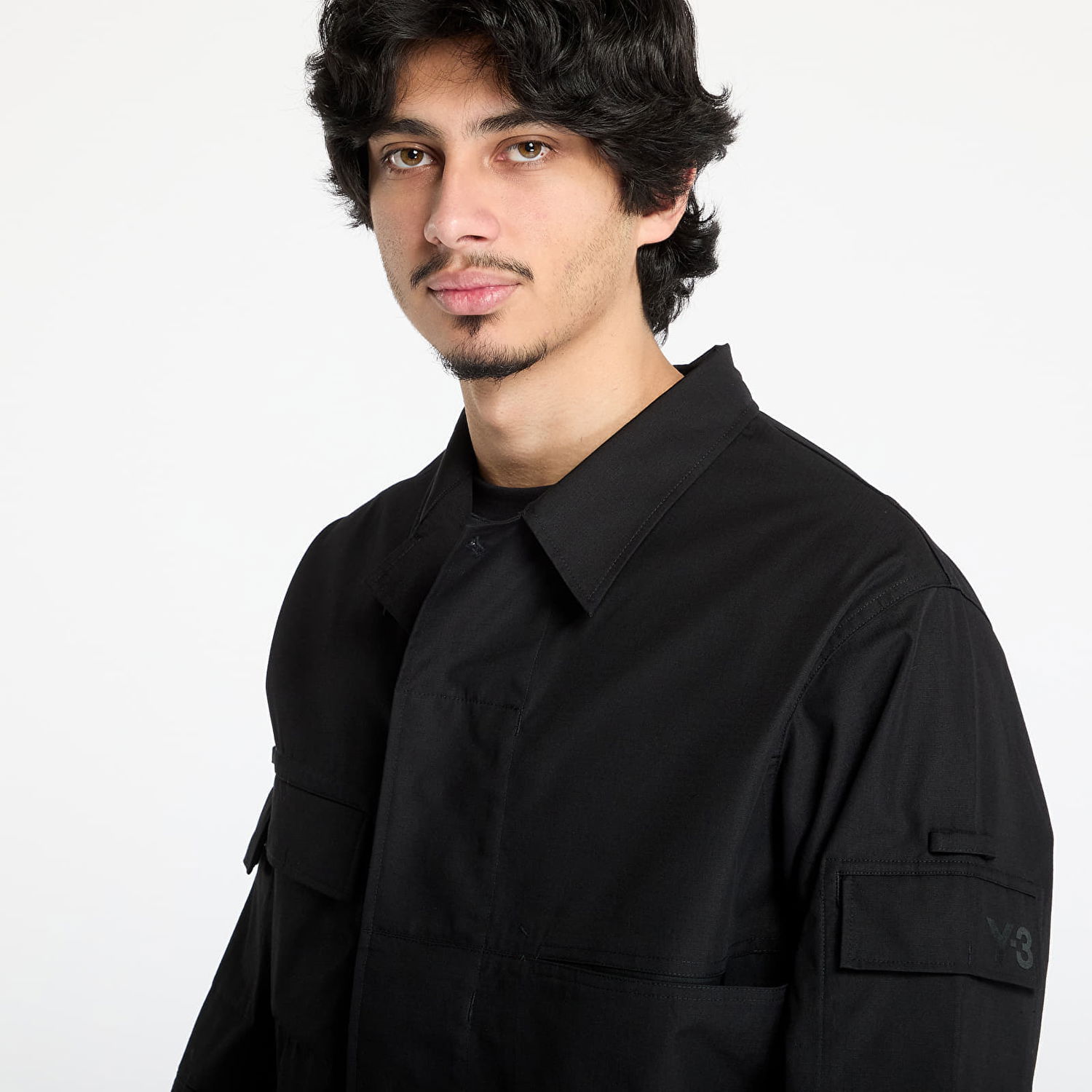 Jakke Y-3 Y-3 Field Shirt Jacket Sort | JI7083, 1