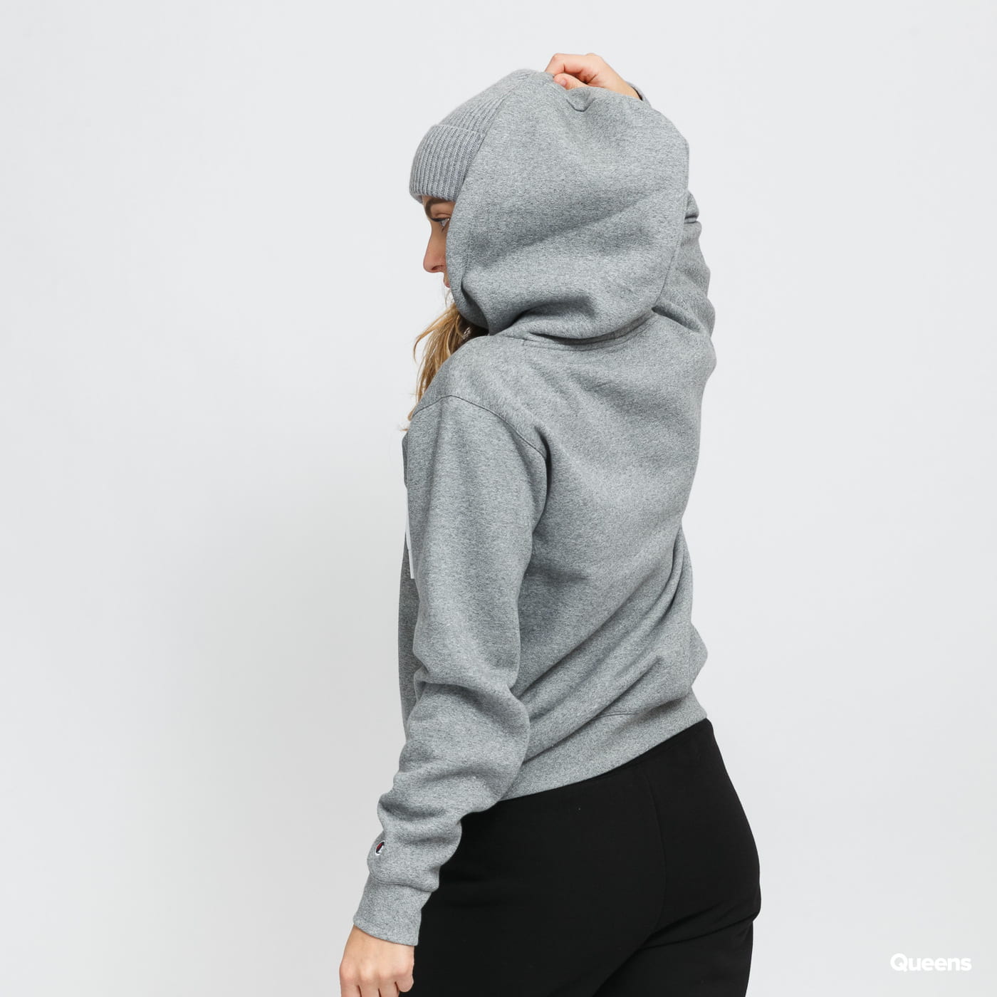 Sweatshirt Champion Script Logo Organic Cotton Grå | 114461 EM525, 1