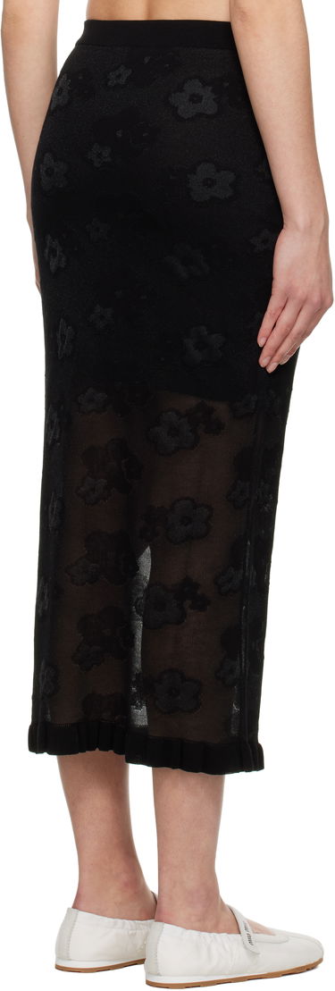 Nederdel Cecilie Bahnsen Cecilie Bahnsen Pegonia Floral Midi Skirt Sort | 1.25KNI50006 PEGONIA SKIRT, 2