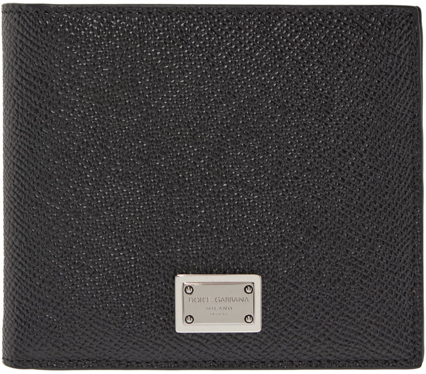 Tegnebog Dolce & Gabbana Black Logo Tag Wallet Sort | BP1321AG219