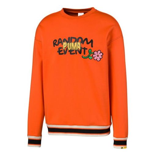 Sweatshirt Puma Randomevent Graphic Crew Sweatshirt Orange | 59666340