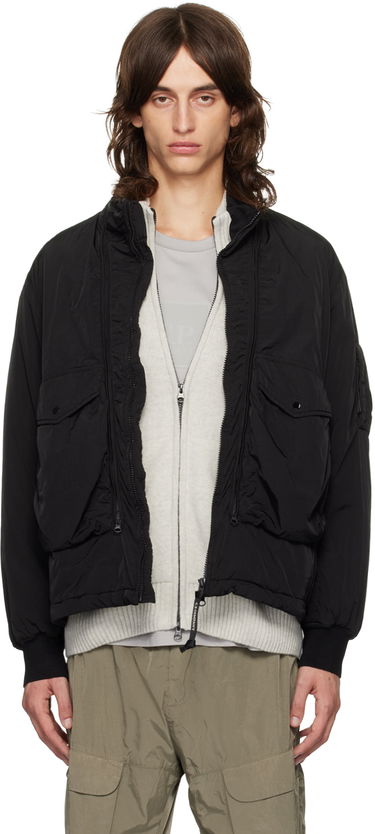 Puffer jakke C.P. Company Black Chrome-R Body Zippers Padded Jacket Sort | 17CMOW089A-005904G, 0