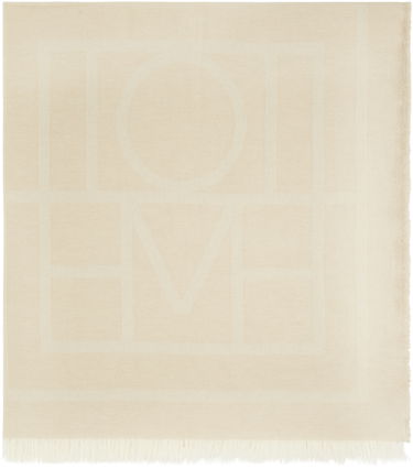 Tørklæde TOTEME Monogram Wool Cashmere Scarf Beige | 224-894-808, 0