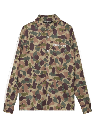 Skjorte Palm Angels Camo Track Shirt Grøn | PMGA104F21FAB0055601