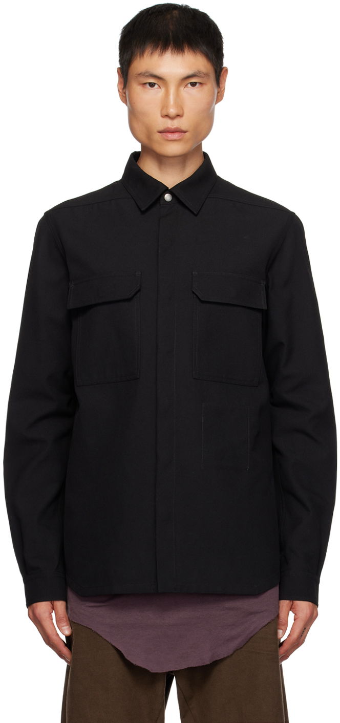 Jakke Rick Owens Outershirt Jacket Sort | RL02C7234 TWRP, 0