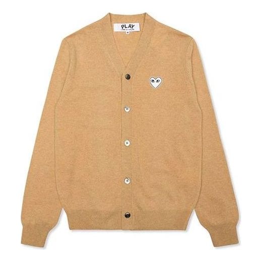 Sweater Comme des Garçons PLAY Cardigan With Heart Patch Beige | AZ-N066-051-2, 0