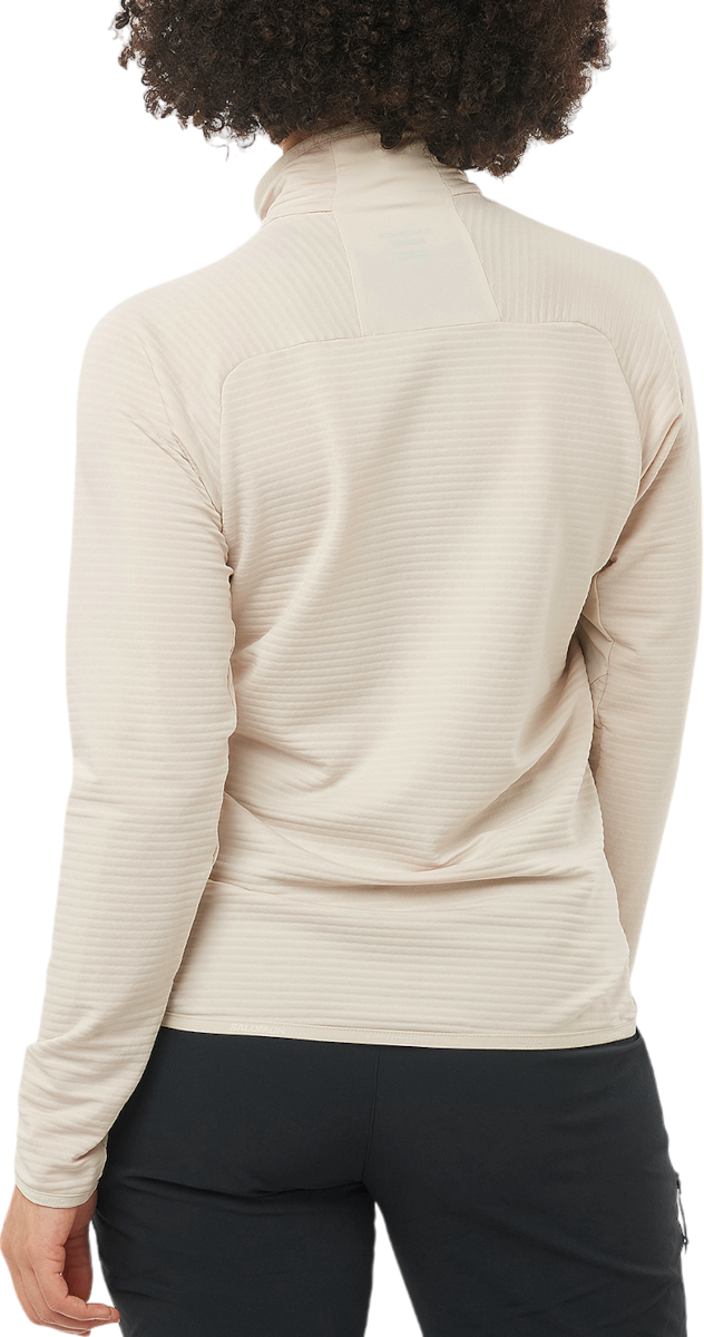 Sweatshirt Salomon Essential Lightwarm Full Zip Sweatshirt Beige | lc2336200, 1