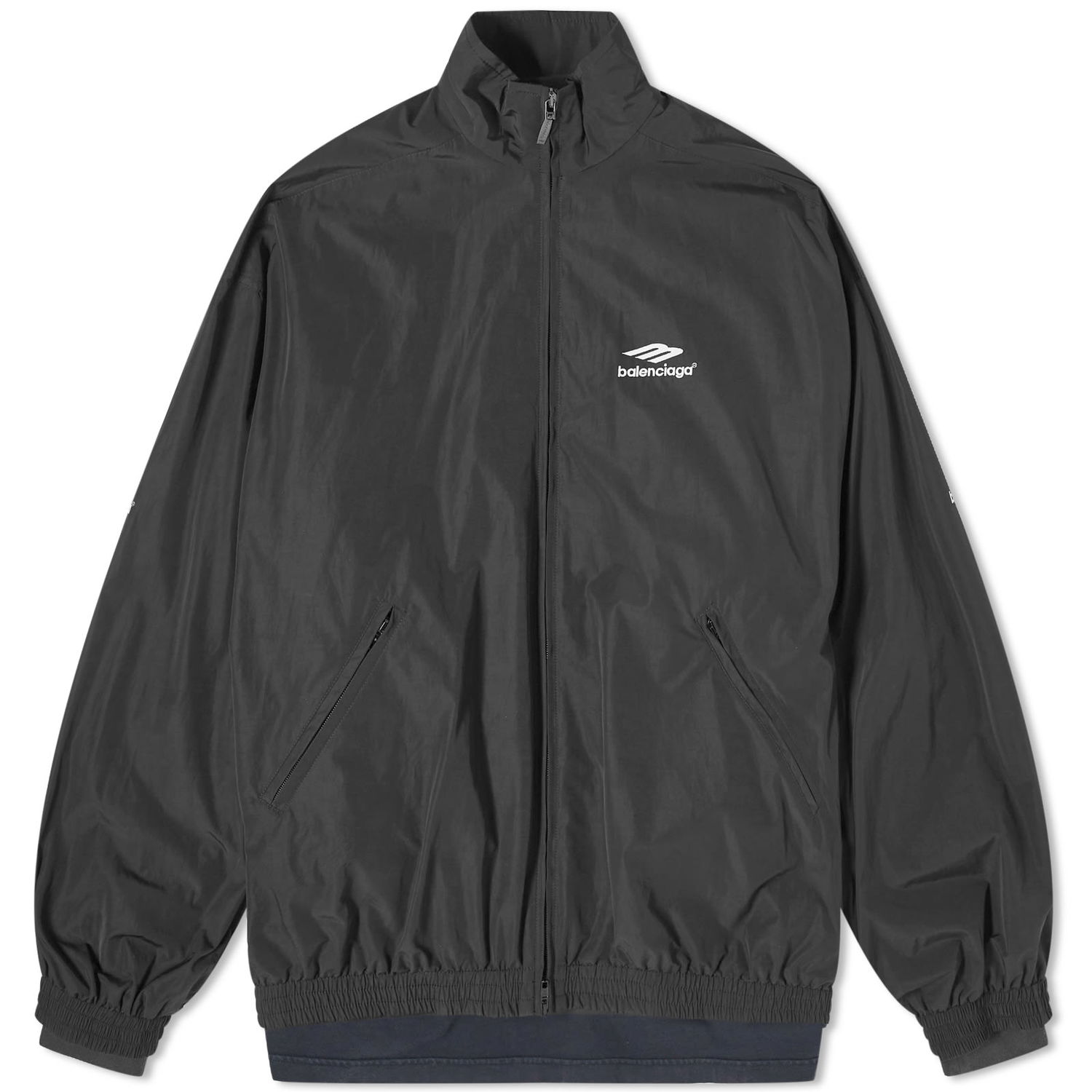 Jakke Balenciaga Runway Double Layer Patch Jacket Sort | 770500-TNQ25-1000, 0