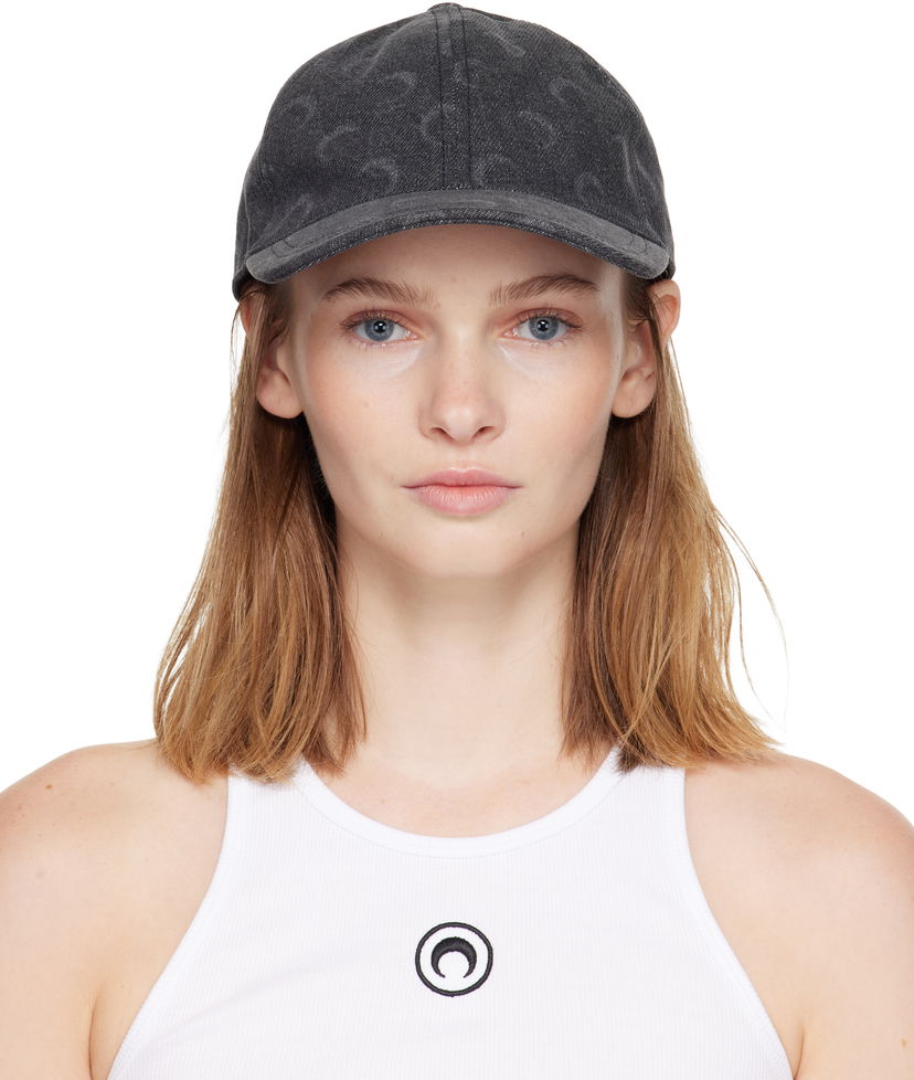 Kasket Marine Serre Moon Laser Denim Baseball Cap Grå | UHG048ACDEN0006