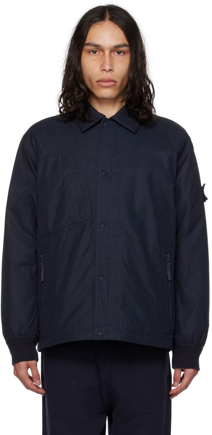 Jakke Stone Island Ghost Down Jacket Mørkeblå | 7915422F1, 0