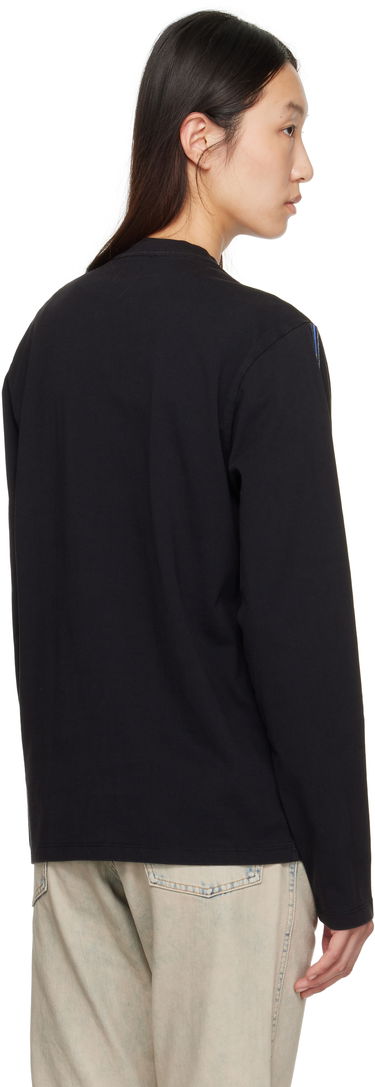 T-shirt Coperni Coperni Slogan Graphic Long Sleeve T-Shirt Sort | COPJS16PF5041, 2