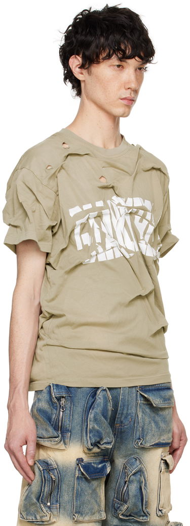 T-shirt Who Decides War Who Decides War 'Gianthood' Distressed Graphic T-Shirt Beige | 1110140022FW24, 1