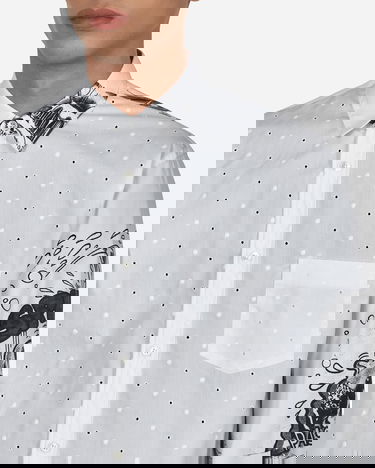 Skjorte Comme des Garçons Christian Marclay Printed Shirt Hvid | FI-B053 1, 5
