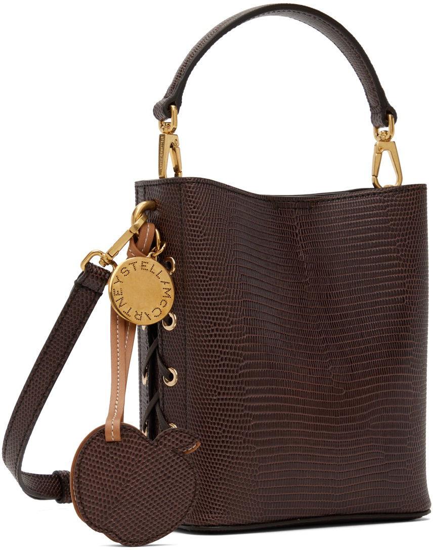 Håndtaske Stella McCartney Stella McCartney Frayme Scale-Embossed Bucket Bag Brun | 7B0093WP0426, 1