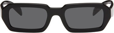 Solbriller Prada Angular Rectangle Acetate Sunglasses Sort | 0PR A12S 8056597967884, 0