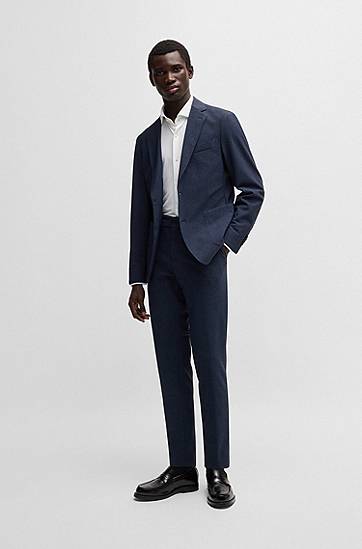 Skjorte BOSS Slim Fit Performance-Stretch Jersey Shirt Hvid | 50533393, 1