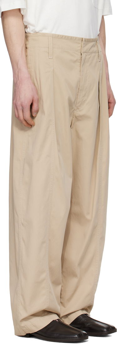Bukser LEMAIRE Lemaire Maxi Pleated Trousers Beige | PA1202 LF1352, 1