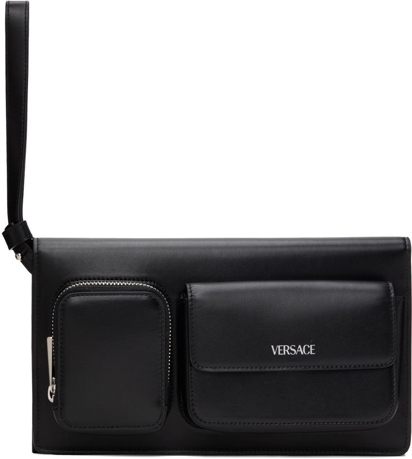 Håndtaske Versace Black Cargo Trifold Pouch Sort | 1014444_1A08027, 0