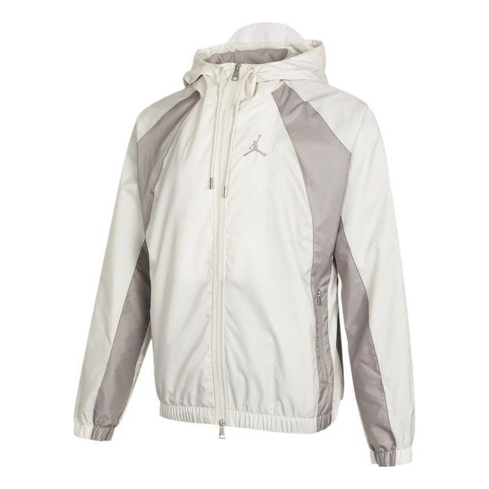 Vindjakke Jordan Air Jordan Woven Hooded Jacket Hvid | DJ9829-104