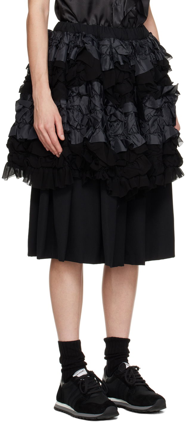 Nederdel Comme des Garçons Comme des Garçons Layered Midi Skirt Sort | RL-S008-051, 1