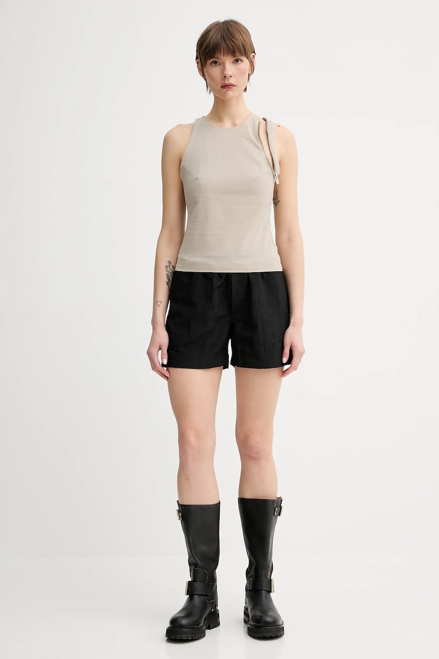 Tanktop HELIOT EMIL Heliot Emil Zipper Detail Sleeveless Top Beige | SS25.W.13.077.ST18.CO, 1