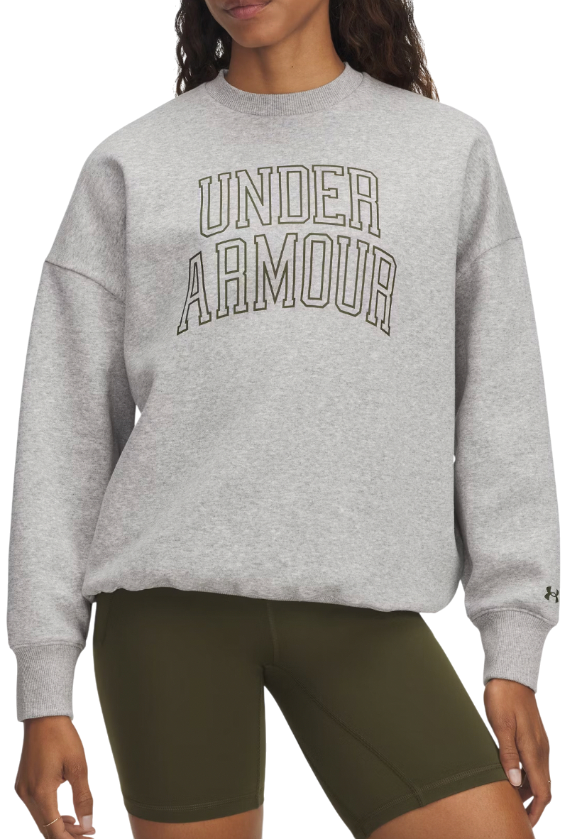 Sweatshirt Under Armour Rival Flc OS Varsity Crew Sweatshirt Grå | 6007880-014
