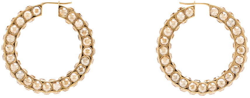 Øreringe Amina Muaddi Muaddi Big Crystal Hoop Earrings Gul | JAH HOOP BIG, 0