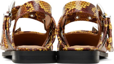 Kjole GANNI GANNI Feminine Buckle Flats Gul | S2940, 1