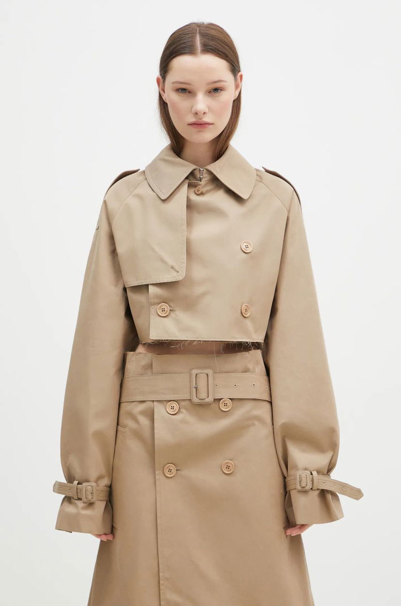 Trenchcoat VETEMENTS VETEMENTS Deconstructed Trench Coat Beige | WA66JA400S