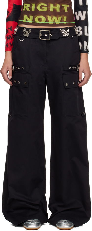 Cargo bukser Chopova Lowena Thunderhull Wide-Leg Cargo Trousers Sort | 4058, 0