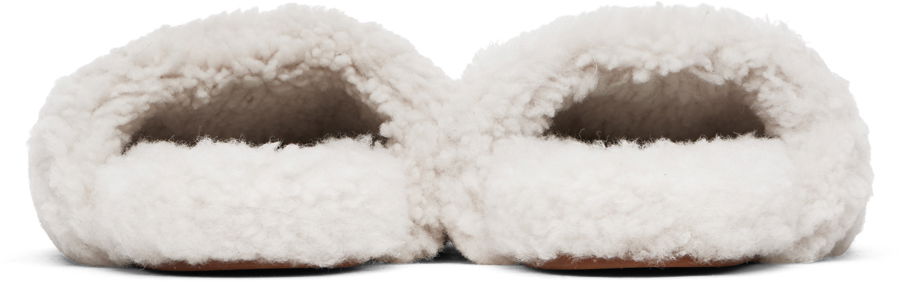 Tøj Yves Salomon Yves Salomon Merinos Curly Lamb Slippers Hvid | 25W23WAA342XXMECL, 1