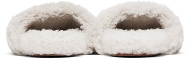 Tøj Yves Salomon Yves Salomon Merinos Curly Lamb Slippers Hvid | 25W23WAA342XXMECL, 1