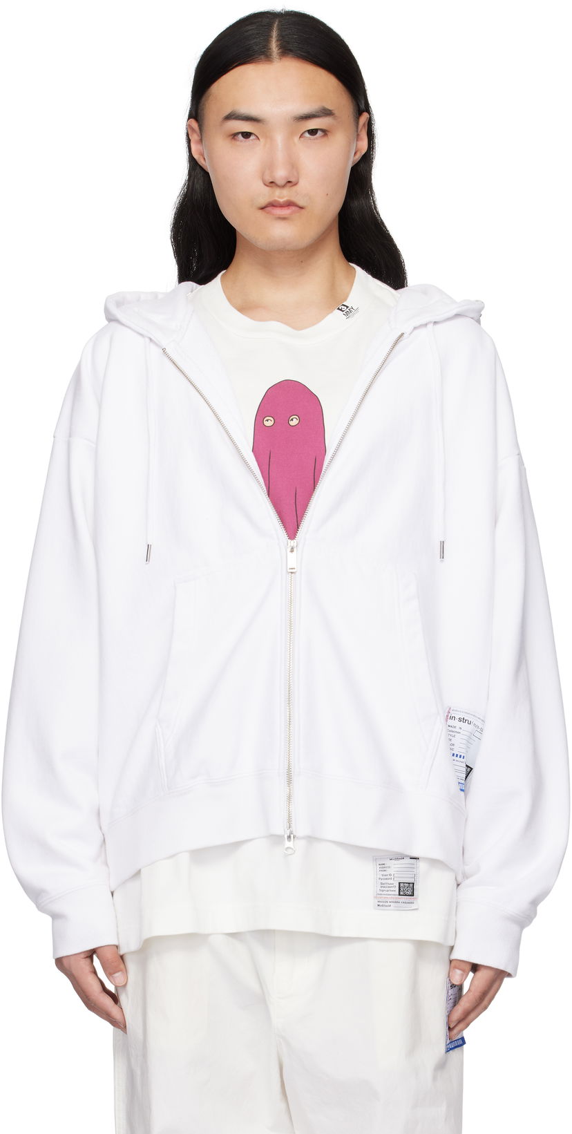 Sweatshirt Maison MIHARA YASUHIRO Zip Parka Hoodie Hvid | I13PK521