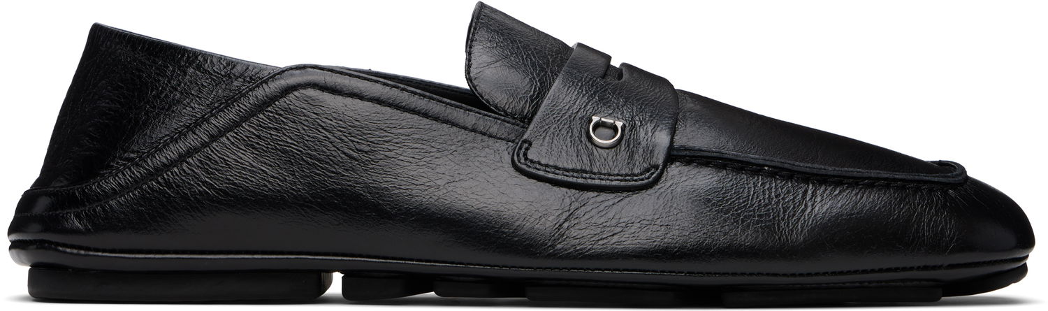 Skopleje FERRAGAMO Ferragamo Calfskin Loafers Sort | 778873, 0
