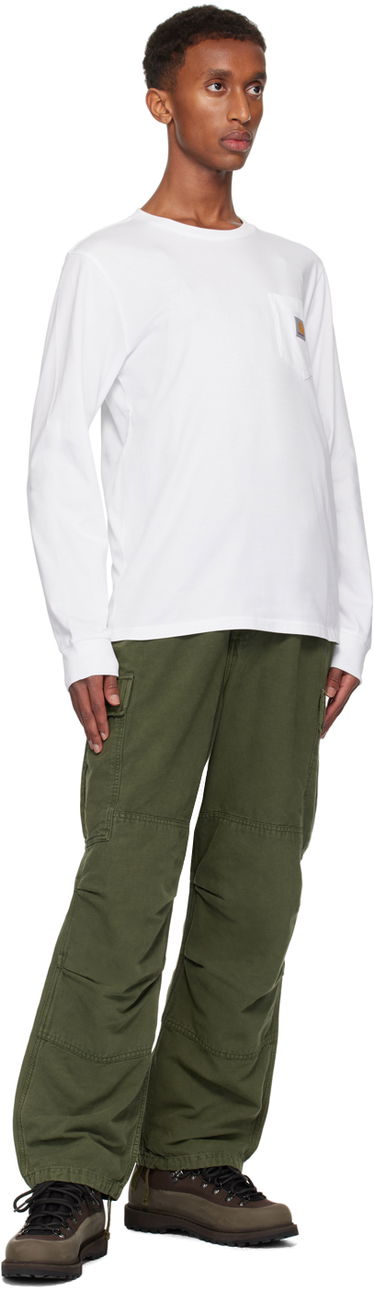 T-shirt Carhartt WIP Long Sleeve Pocket T-Shirt Hvid | I030437, 3