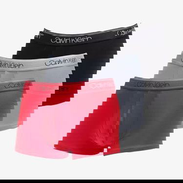 Boksere CALVIN KLEIN Microfiber Stretch Wicking Technology Low Rise Trunk 3-Pack Black/ Convoy/ Red Gala Flerfarvet | NB2569A 8Z8, 0