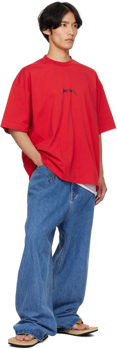 T-shirt VETEMENTS VETEMENTS Metal Logo Regular Fit T-Shirt Rød | UH76TR600R, 3