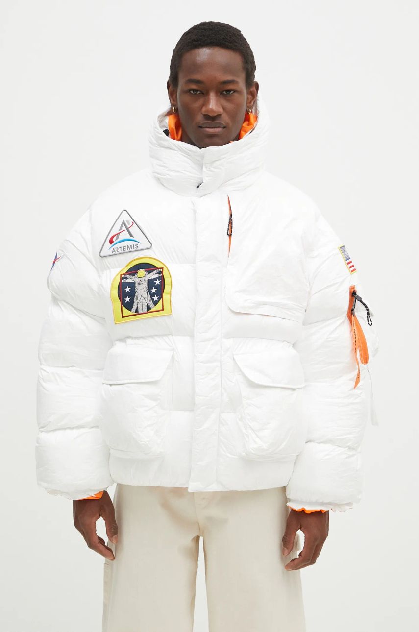 Puffer jakke Alpha Industries NASA Artemis Puffer Jacket Hvid | 148136, 0