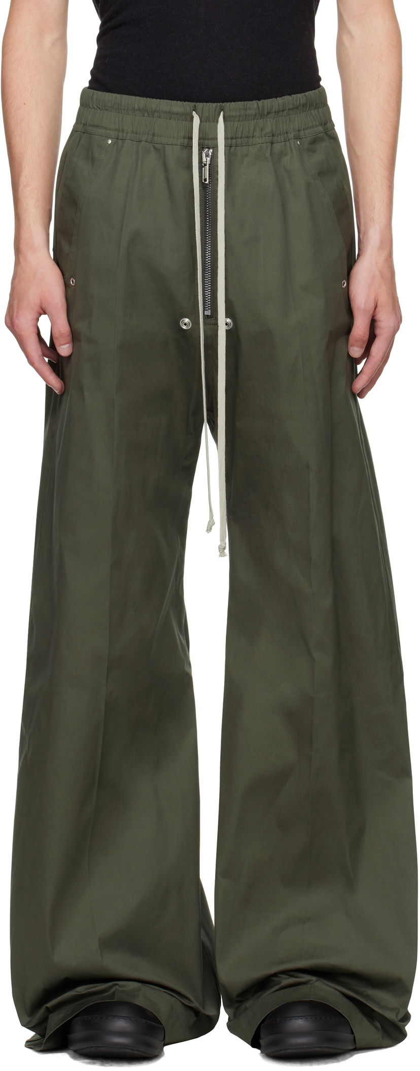 Bukser Rick Owens Rick Owens Concordians Wide Bela Trousers Grøn | RU02E1366 TE